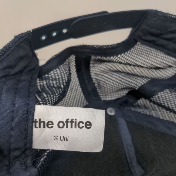 Dunder Mifflin Inc. Paper Company Trucker Hat Blue One Size Embroidered Mesh - Picture 7 of 8